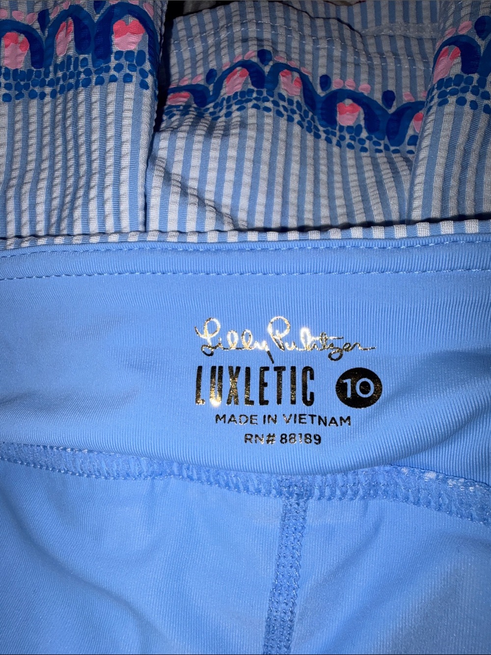 NWT Lilly Pulitzer Priska Skort Blue Peri Seersucker Size 10 - Picture 3 of 4